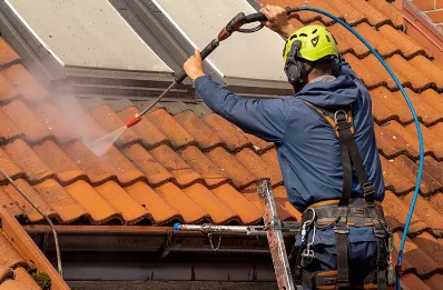 Démoussage et hydrofuge de toiture à Marby